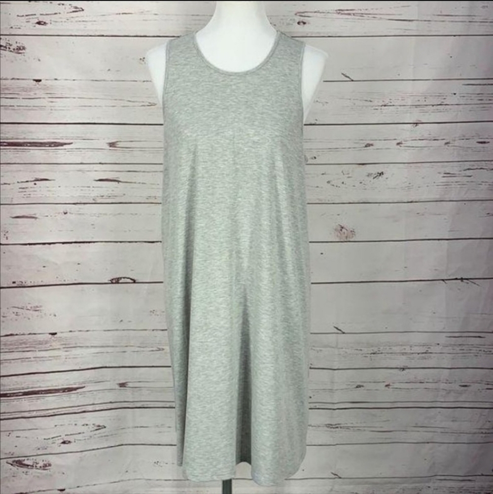 NWT West Loop Grey Midi Lounge Sun Tank Dress Women's Medium M Sleeveless EUC